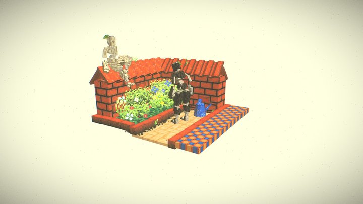 pixel garden 3D Model