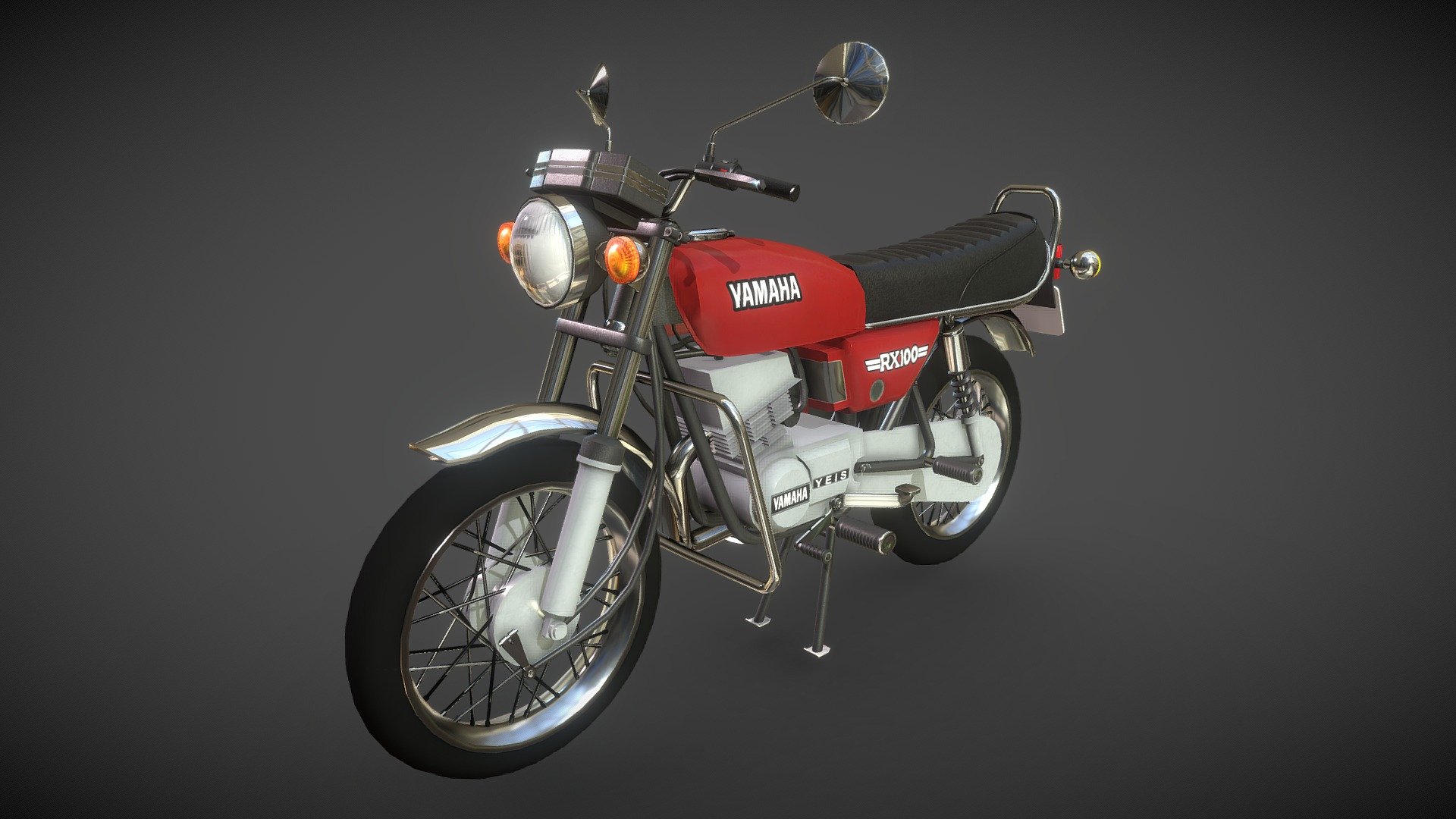 Yamaha RX100 - 3D model by Kamesh.Hamare [7615fba] - Sketchfab