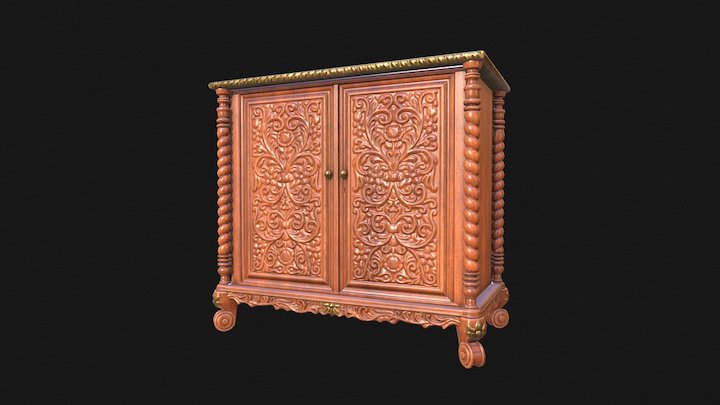 Mahogany Cabinet 3D Model