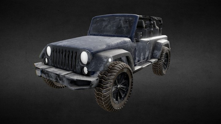 Jeep Wrangler - Anbandoned(New) 3D Model