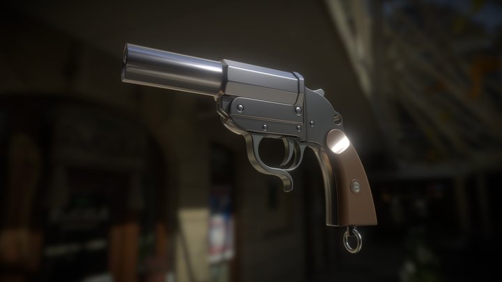 Walther Leuchtpistole 34 (Lp-34) 3D Model