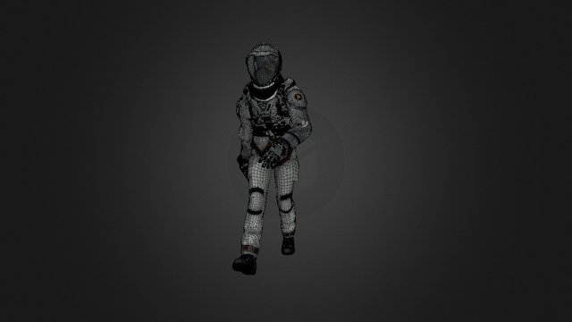 Space suit_walk 3D Model