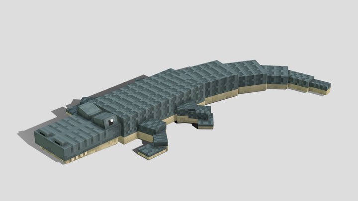 Alligator - Minecraft Style 3D Model