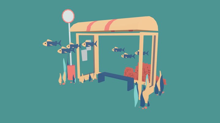 Diorama Fish Station 3D Model