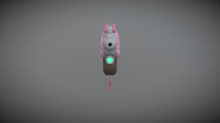 Dva`s Gun Mid Poly 3D Model