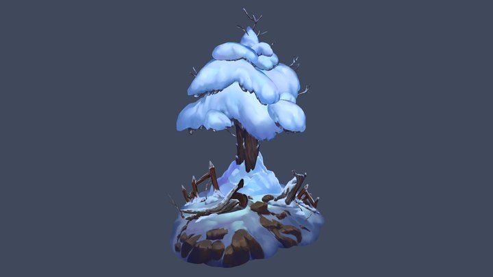 Snow Tree 3D Model
