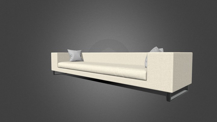 Slim simple sofa 3D Model