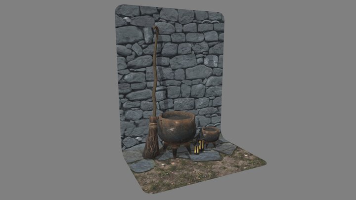 Grandma's House - 3 Simple Props 3D Model