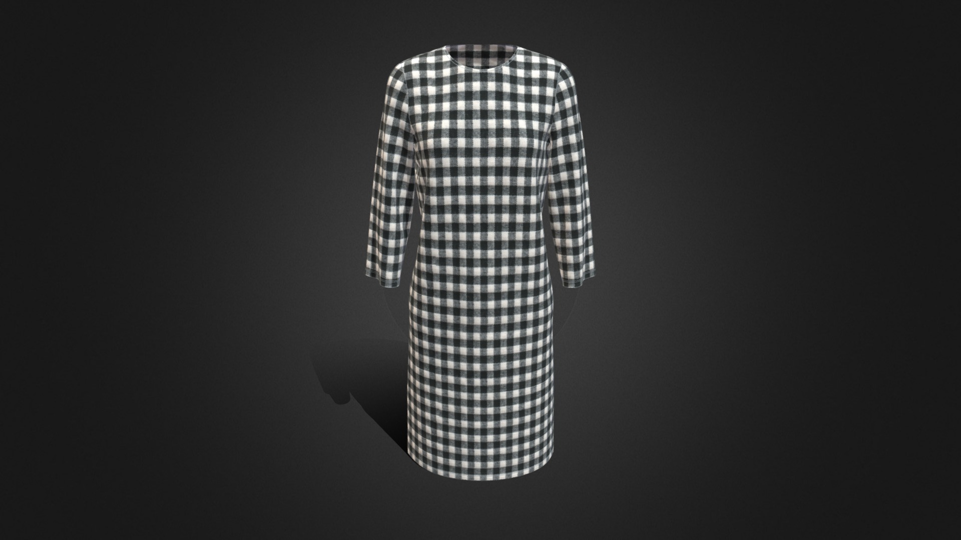 3D model Home Dress - This is a 3D model of the Home Dress. The 3D model is about a dress on a swinger.