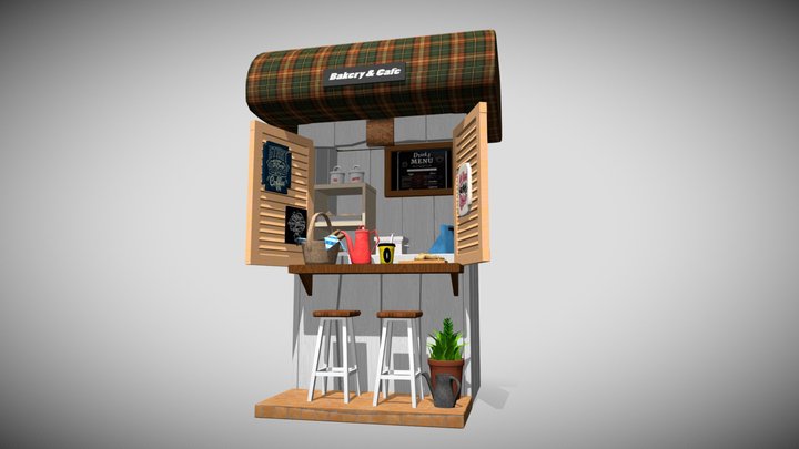 Bakery and Cafe 3D Model