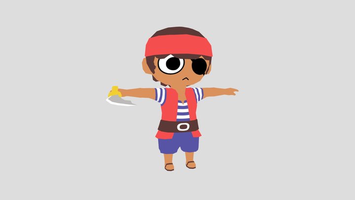 Island Hoppers - Player pirate 3D Model