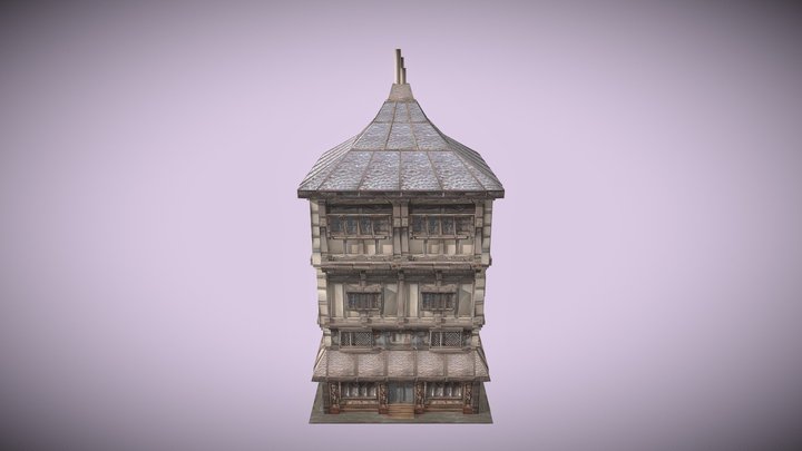 Fantasy City Building 01 3D Model