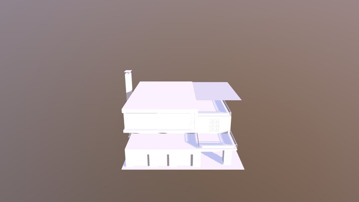 Modern House (No Materials and No Furniture) 3D Model