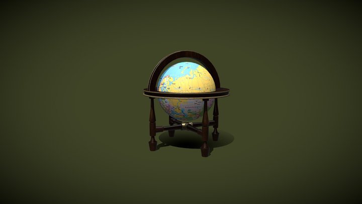 Desk Globe 3D Model