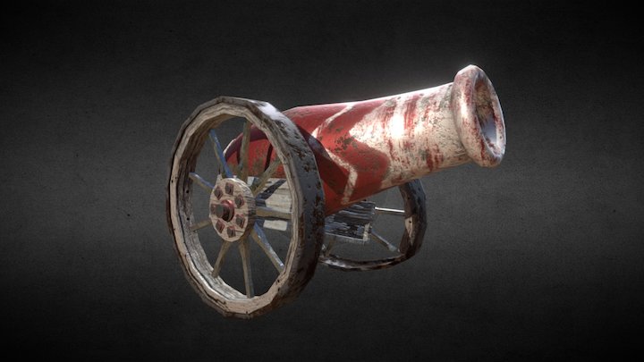 Circus Cannon 3D Model