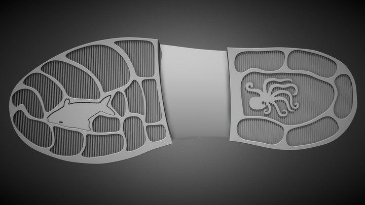 shoes out sole number (1) 3D Model