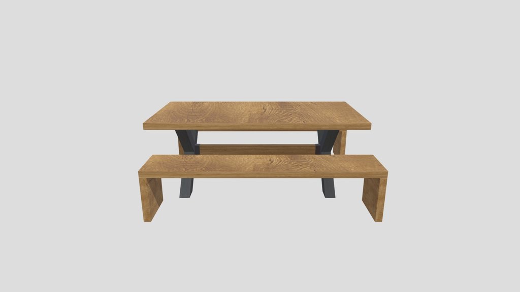 Solid Oak Wood Dining Table