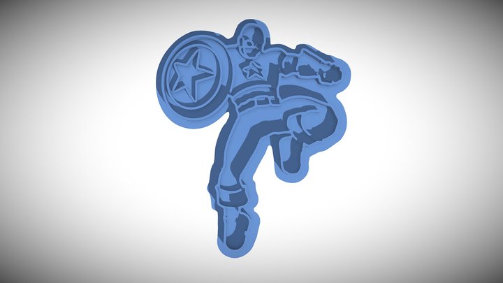 Captain America Cookie Cutter – Modello 3D gratuito STL