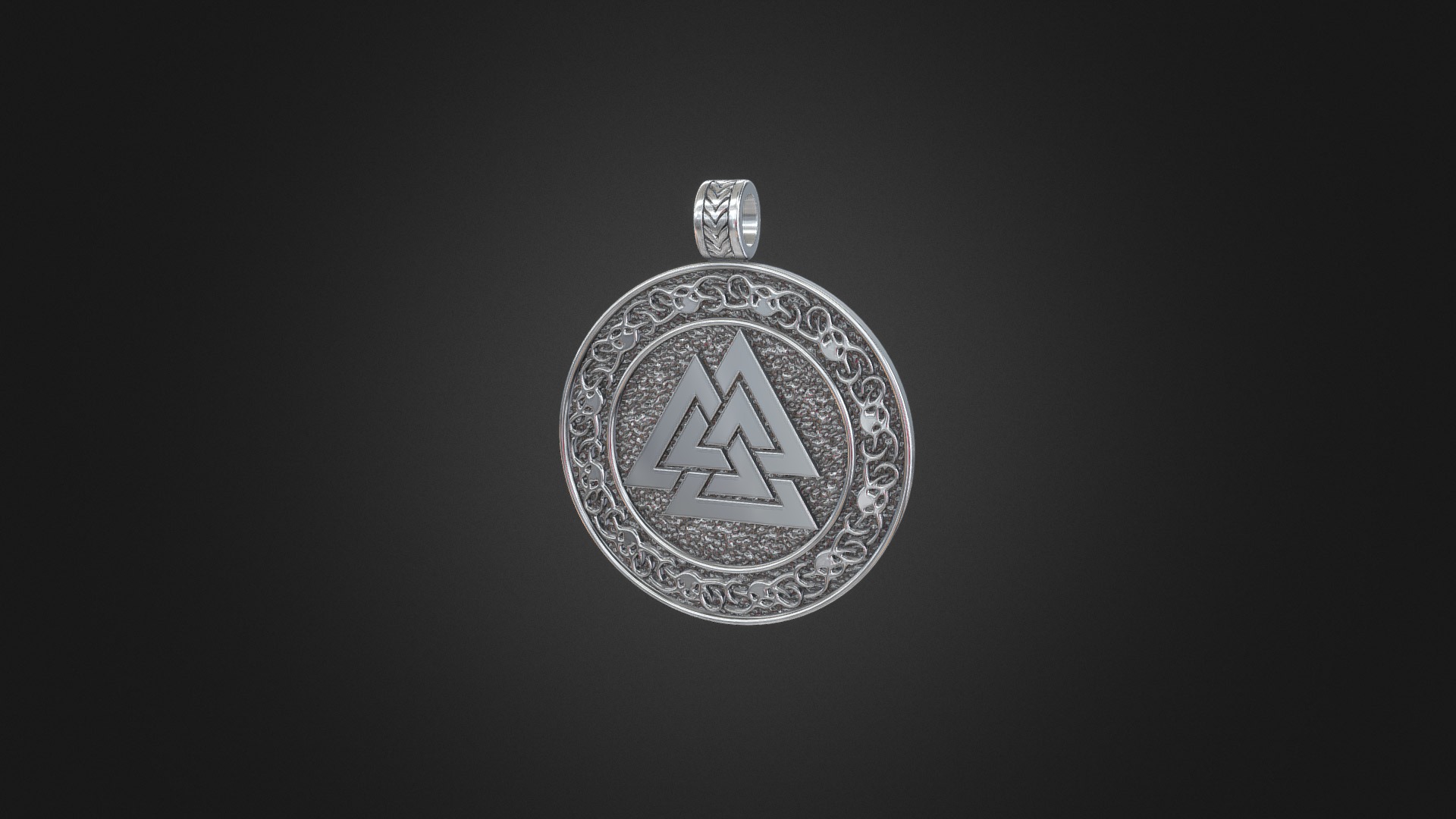 3D model 1046 – Pendant - This is a 3D model of the 1046 - Pendant. The 3D model is about a silver and gold coin.