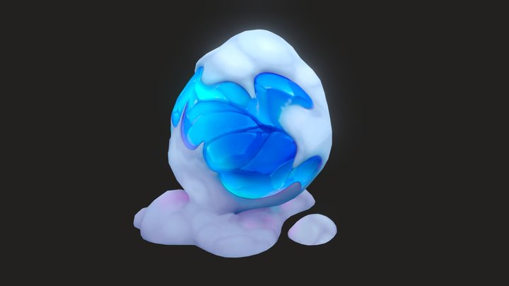 Ice Crystal Ball 3D Model