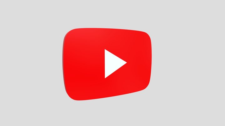 YouTube Button 3D Model