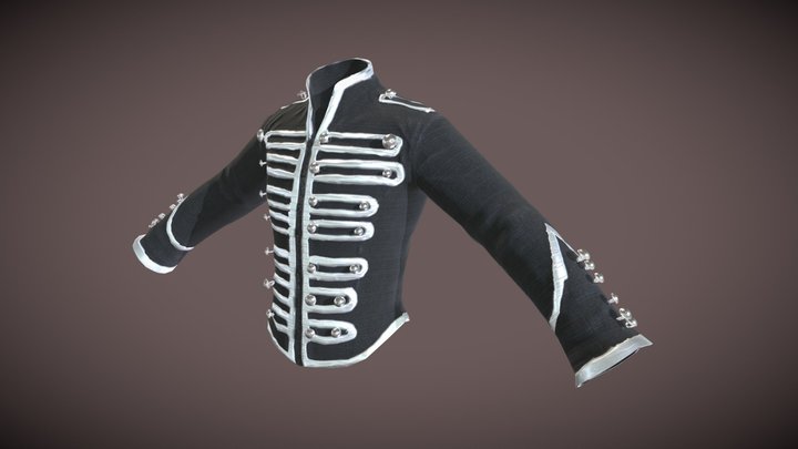 Black Parade Jacket 3D Model