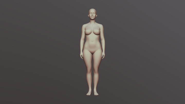 Girl walk cycle 3D Model