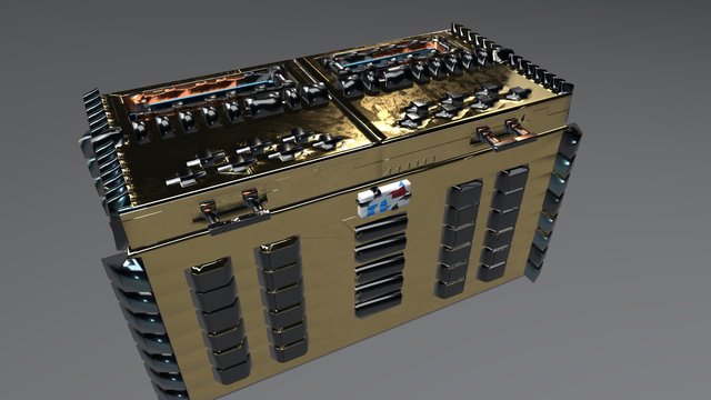 SciFi Chest Model textured 3D Model