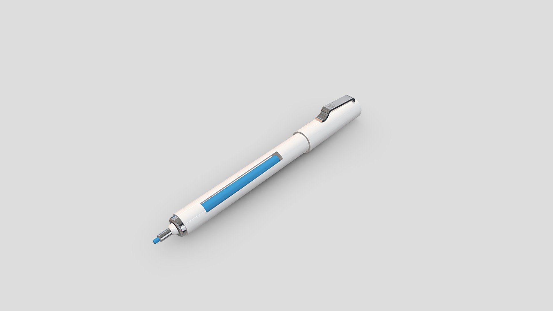 White and blue Pen