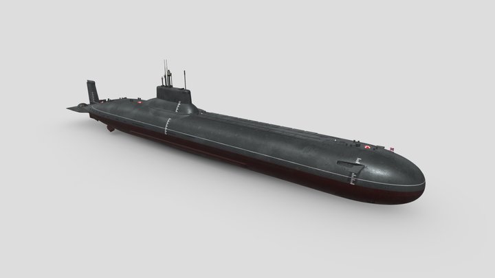 Typhoon Class Submarine 3D Model