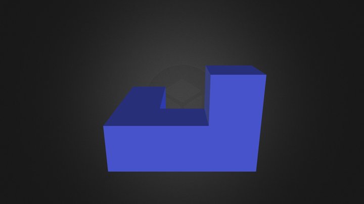 blue cube 3D Model