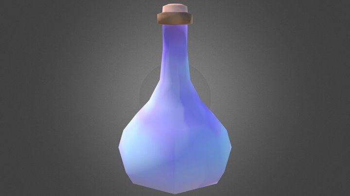 Cartoon Vase Blue 3D Model