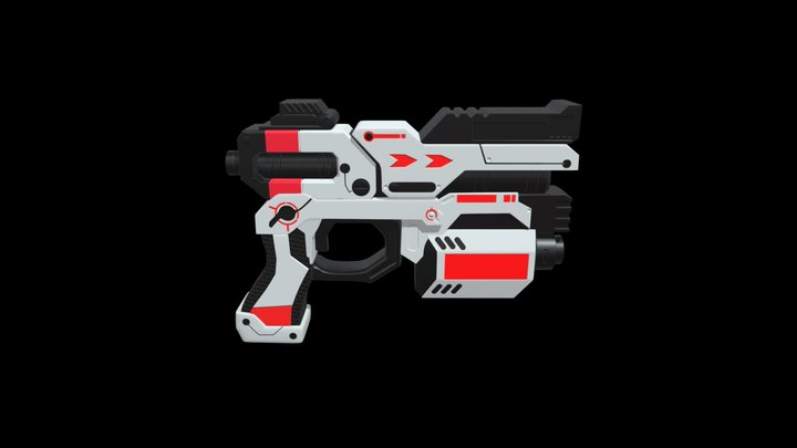 Sci Fi Gun For Games 3D Model