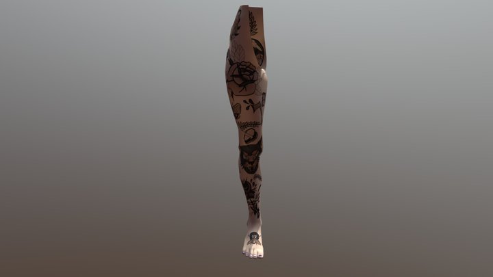 Woman Leg For Tattoo MODEL 3D Model