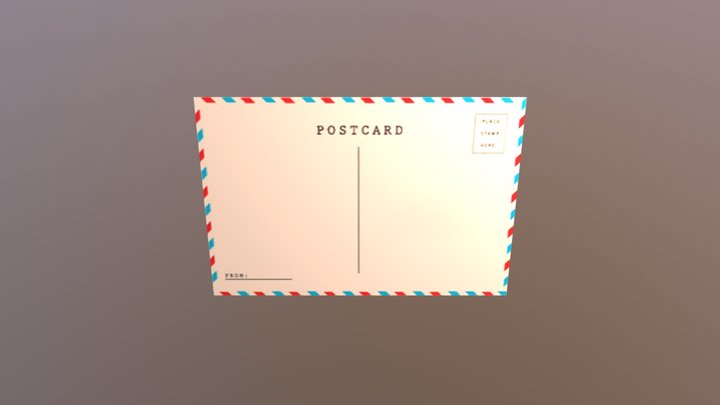 Postcard 3D Model