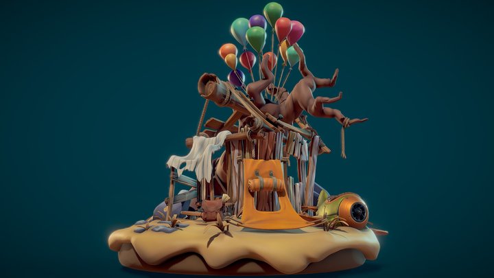 DAE Treehouse - Carl Fredricksen "UP" 3D Model