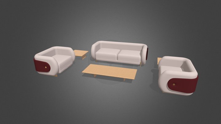 Sofa_set_2 3D Model