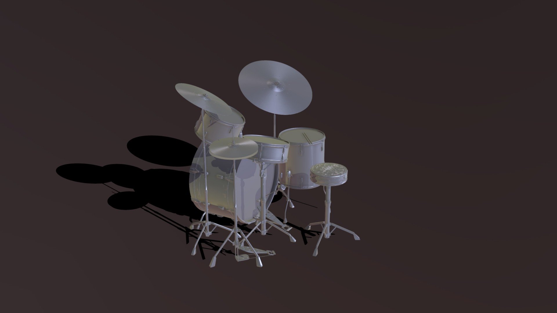 Jazz Drums Download Free 3D model by axmiha [7640eb9] Sketchfab