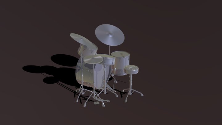 Jazz Drums 3D Model