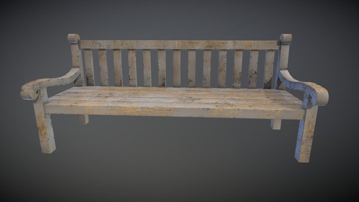 Park bench (CC BY 3.0) 3D Model