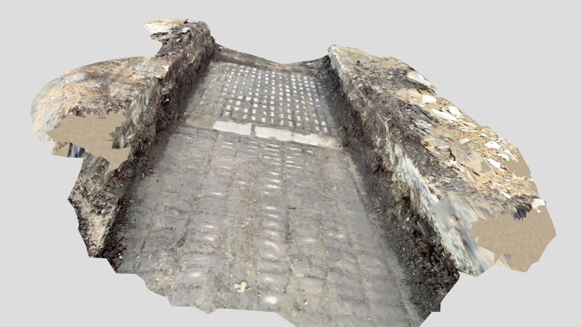 C19th brick stable floor, St Helier, Jersey