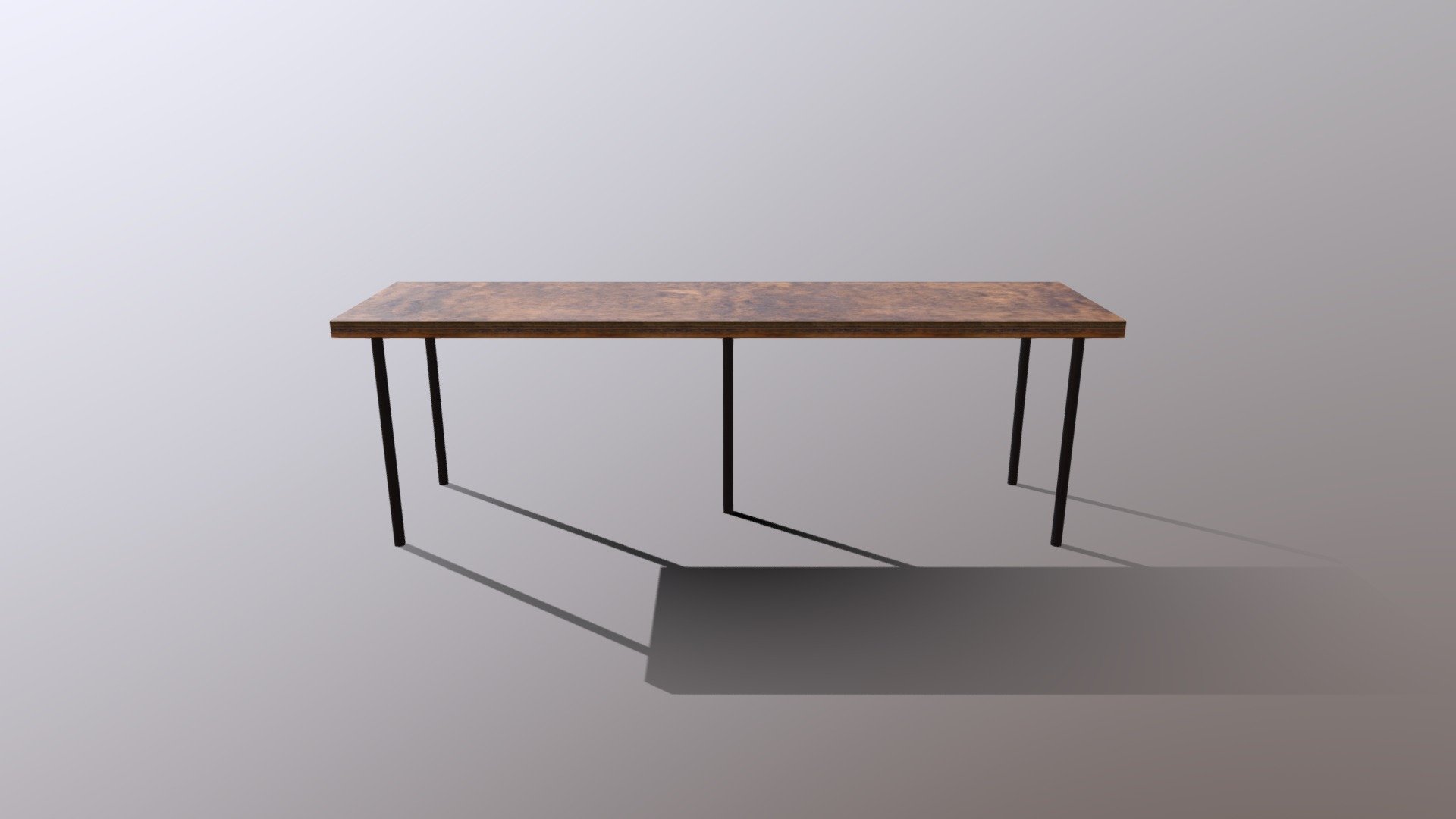 Computer Desk Long - 3D model by Jaymesagabrielli [764422f] - Sketchfab