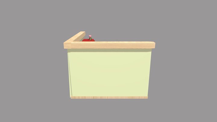 low poly kitchen scene 3D Model