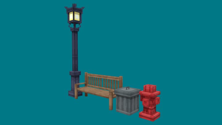 Park Decorations 3D Model