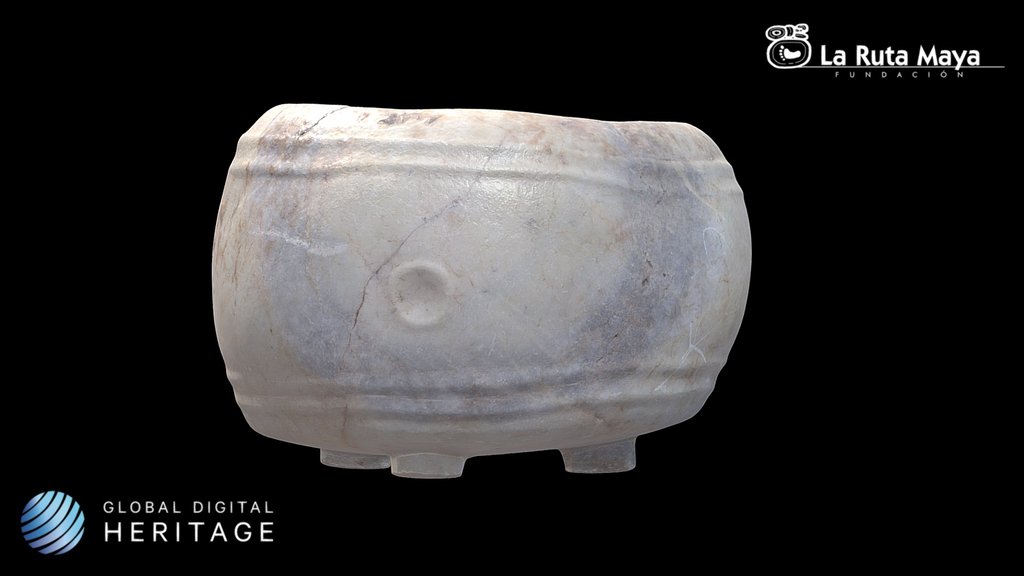 Alabaster or Marble Tripod Bowl
