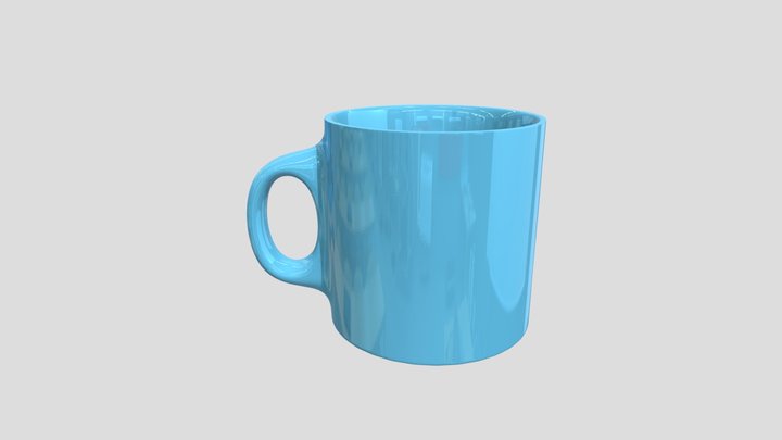 blue cup 3D Model