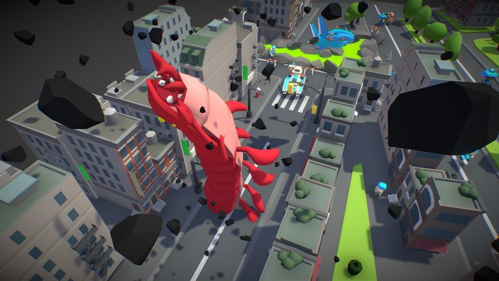 Monster blasters Diorama 3D Model