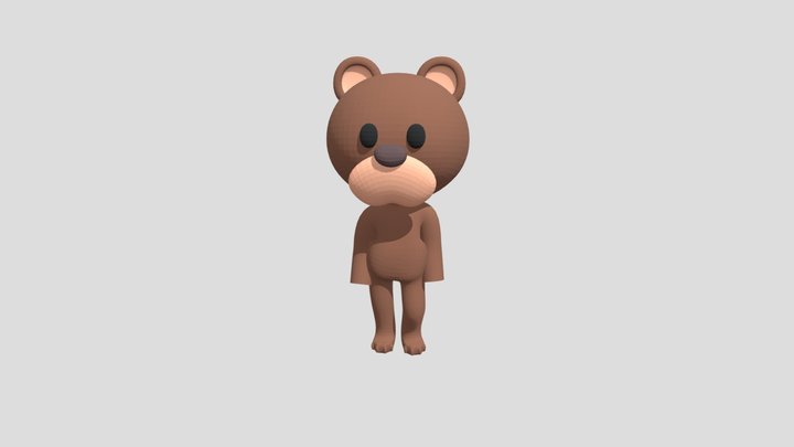 Teddy_Bear_Idle_Lowpoly 3D Model