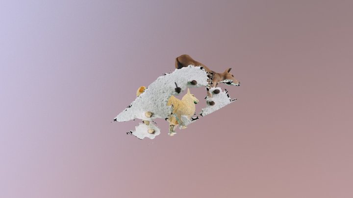 Donkey and Llama 3D Model