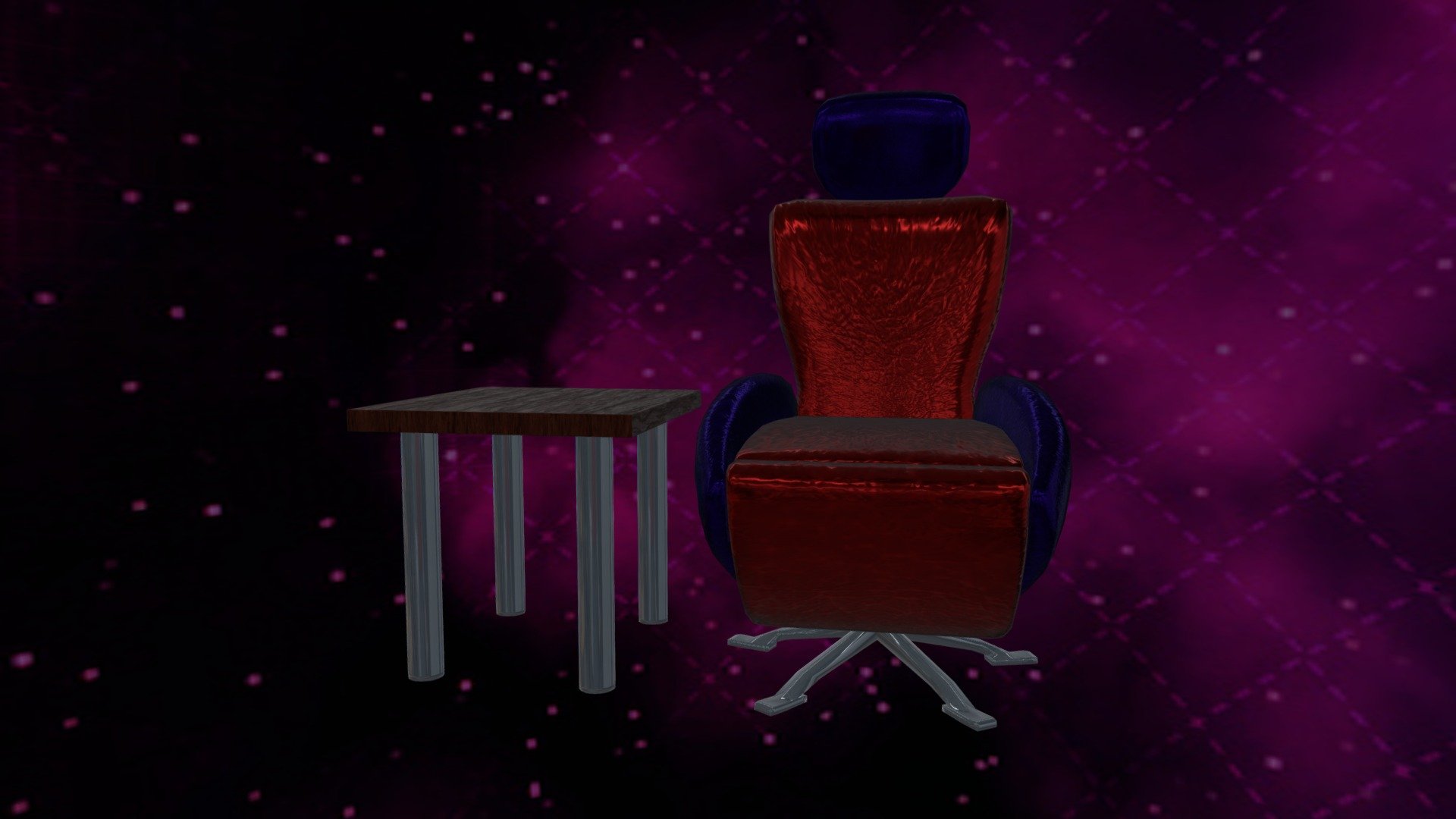 Gaming Chair & Table OBJ Low Poly FREE Download Free 3D model by